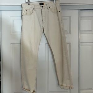 J. Crew Selvedge White Jeans